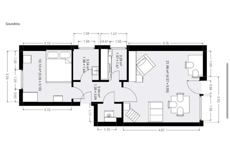 Zuhause mit zwei Zimmern in Uetersen